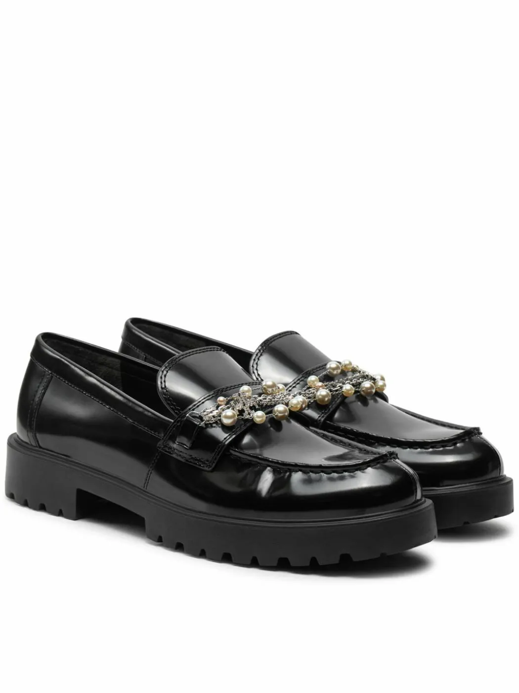 Chunky loafers Embellished Classic Lug Loafer 165828 Nero