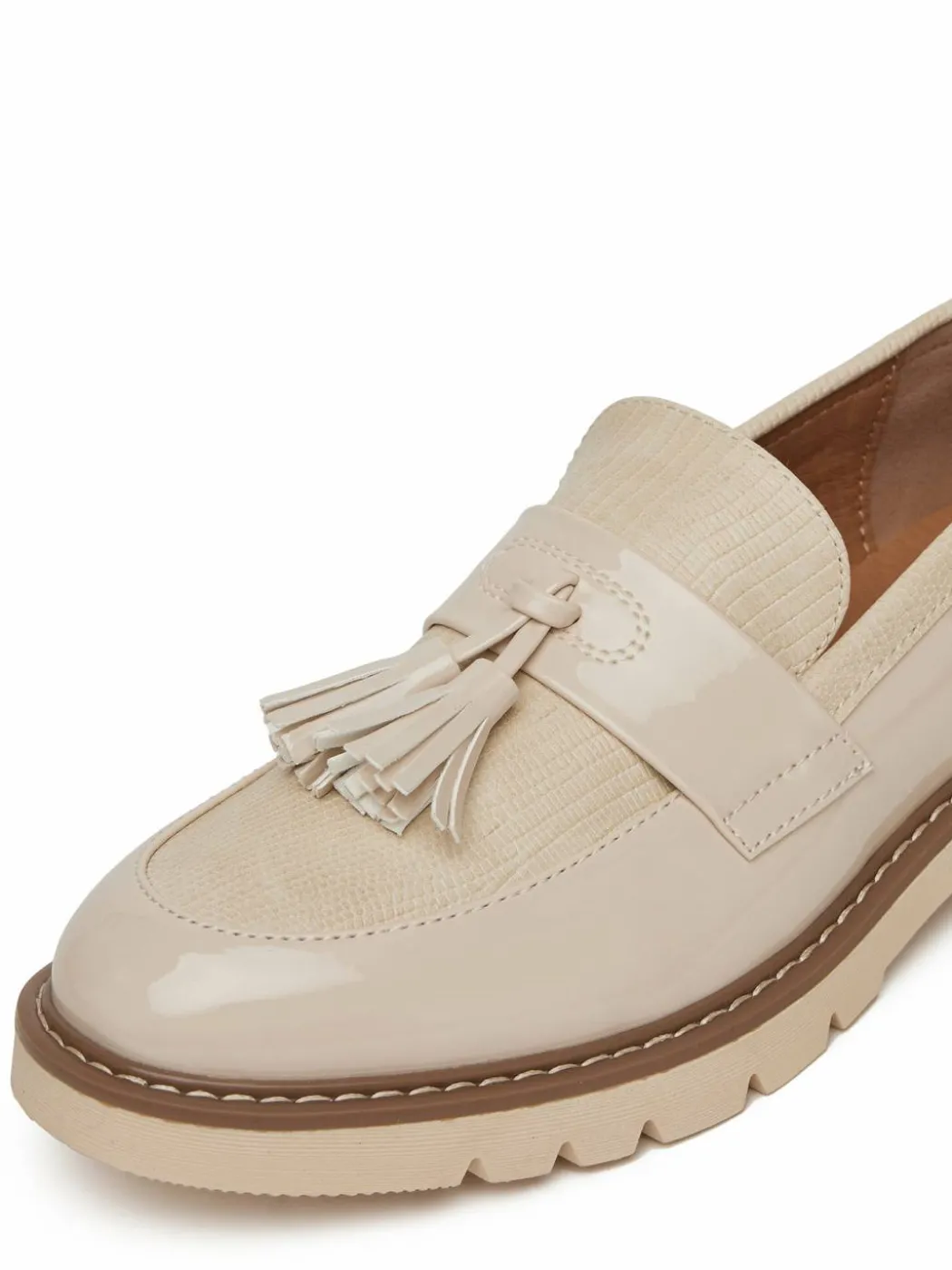 Chunky loafers WS6387-01 Beige