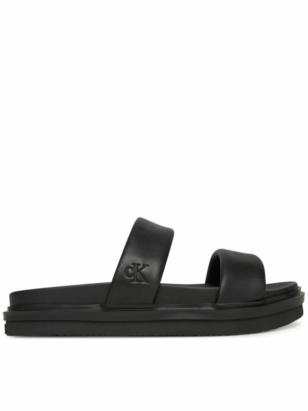 Ciabatte Flat Molded Doublebar Sandal Lth YM0YM01226 Nero