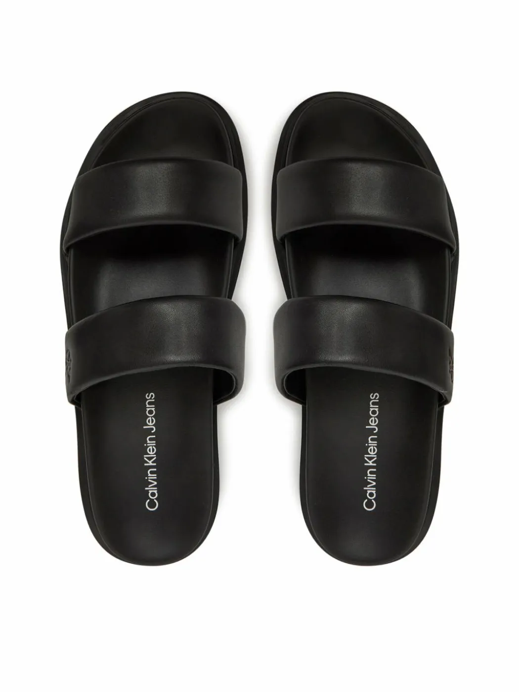 Ciabatte Flat Molded Doublebar Sandal Lth YM0YM01226 Nero