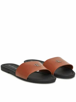 Ciabatte Flat Sandal Slide Mg YW0YW01697 Marrone