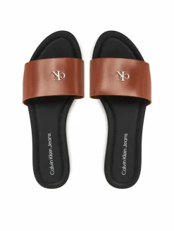 Ciabatte Flat Sandal Slide Mg YW0YW01697 Marrone