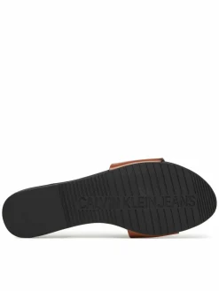 Ciabatte Flat Sandal Slide Mg YW0YW01697 Marrone