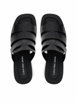 Ciabatte Heel Square Mg Lth YW0YW01702 Nero