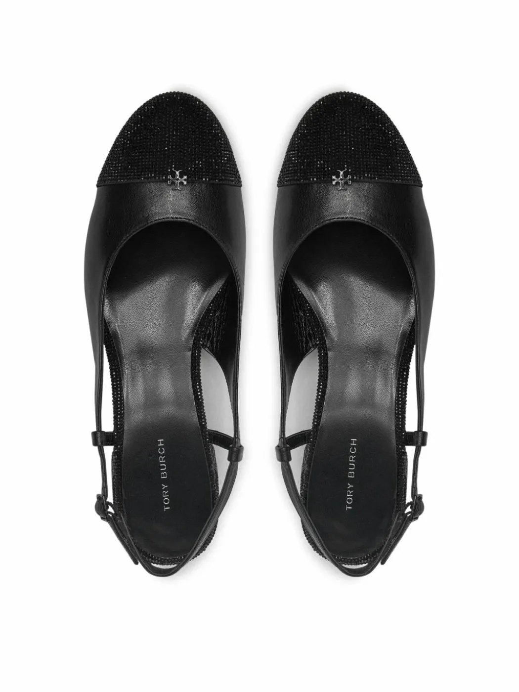 Décolleté Cap-Toe Pave Singback Pump 160256 Nero
