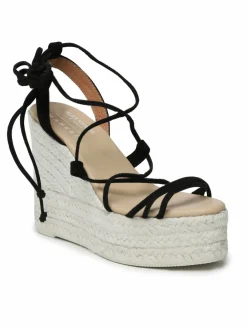 Espadrillas Lace-Up Wedge Espadrilles L 8.6 WA Nero