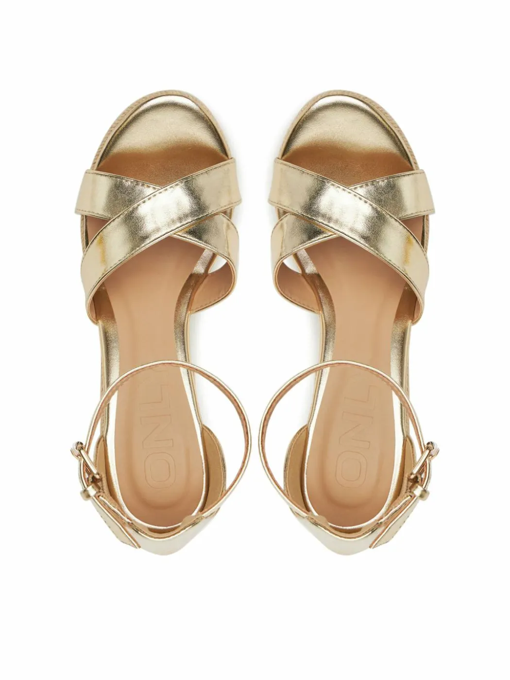 Espadrillas Onlamelia-18 Pu Foil Wedge 15335554 Oro
