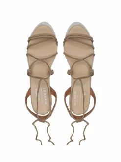 Espadrillas Soft Suede Lace-Up Wedge Espadrilles L 8.7 WA Marrone