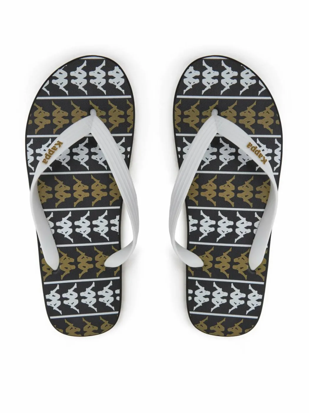 Infradito 371D2UW White - Black - Green Military Multicolore