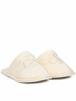 Pantofole Slipper Satin Moire YW0YW02053 Écru