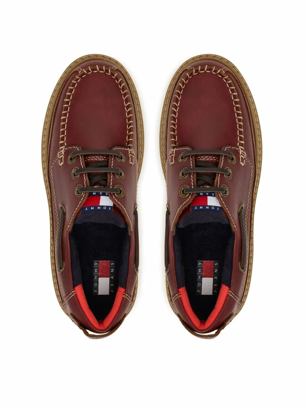 Scarpe basse Archive '01 Boat Shoe Leather EN0EN03003 Bordeaux