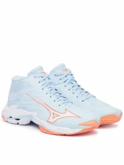 Scarpe indoor Wave Lightning Elite Mid V1GC2605 Azzurro chiaro