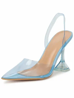 Scarpe stiletto ZALHT-02 BLUE PU Trasparente
