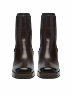 Stivaletti C-27740PE-PLATEAU Marrone scuro